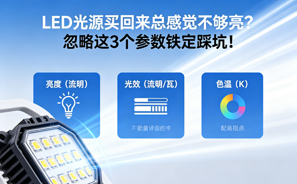LED光源买回来总感觉不够亮？忽略这3个参数铁定踩坑！