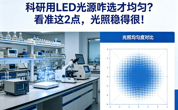 科研用LED光源咋选才均匀？看准这2点，光照稳得很！